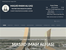 Tablet Screenshot of masjidimamalias.org